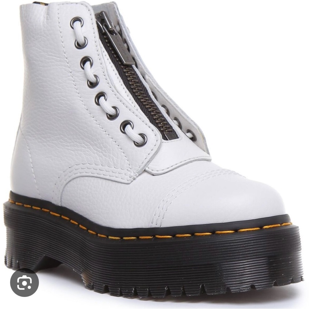 Dr. Martens! The Sinclair boot is made from tough-yet-soft Milled Nappa leather.